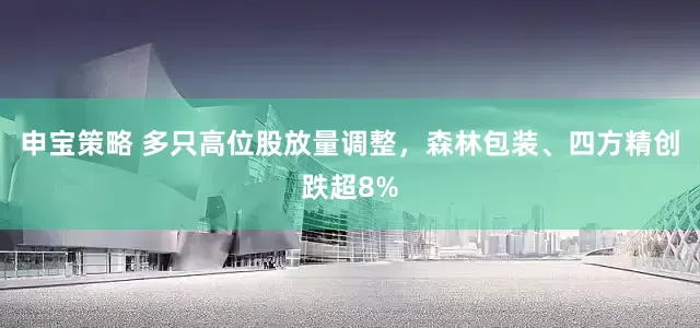 申宝策略 多只高位股放量调整，森林包装、四方精创跌超8%