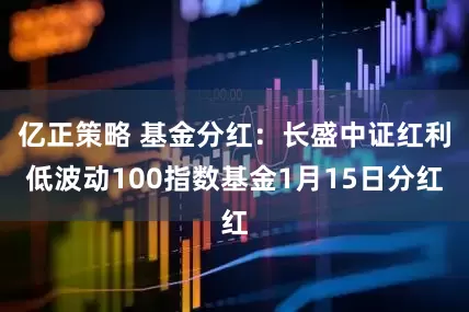 亿正策略 基金分红：长盛中证红利低波动100指数基金1月15日分红